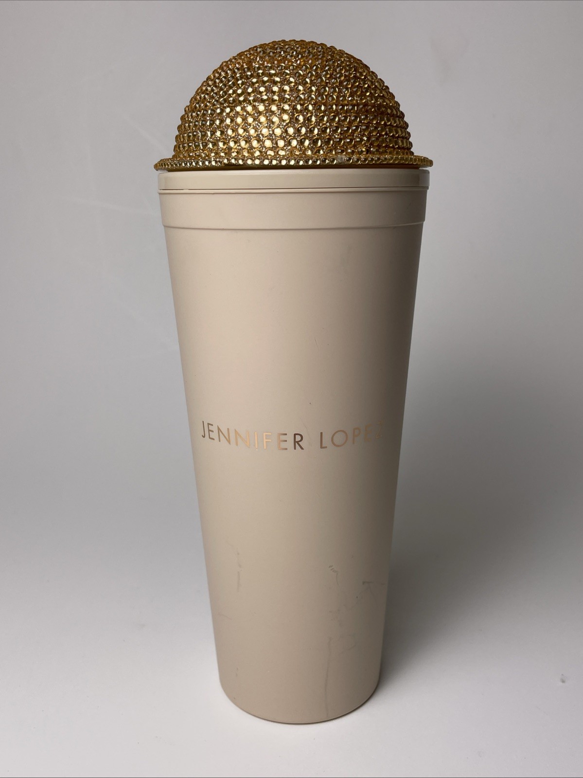 Jennifer Lopez JLO Beauty Gold Rhinestone Tumbler Cup20oz Perfume Promo Cup