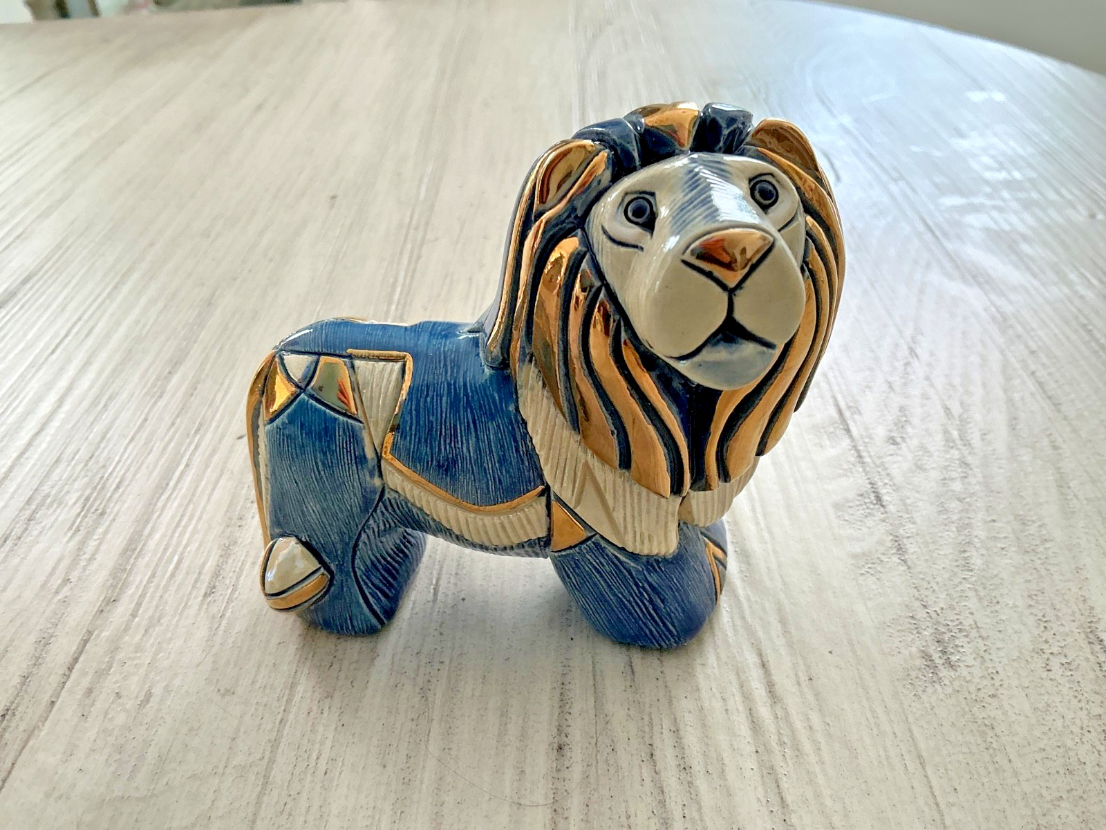 Artesania Rinconada Uruguay ~BLUE LION 🔺ONE OF A KIND ~won at event in Calif
