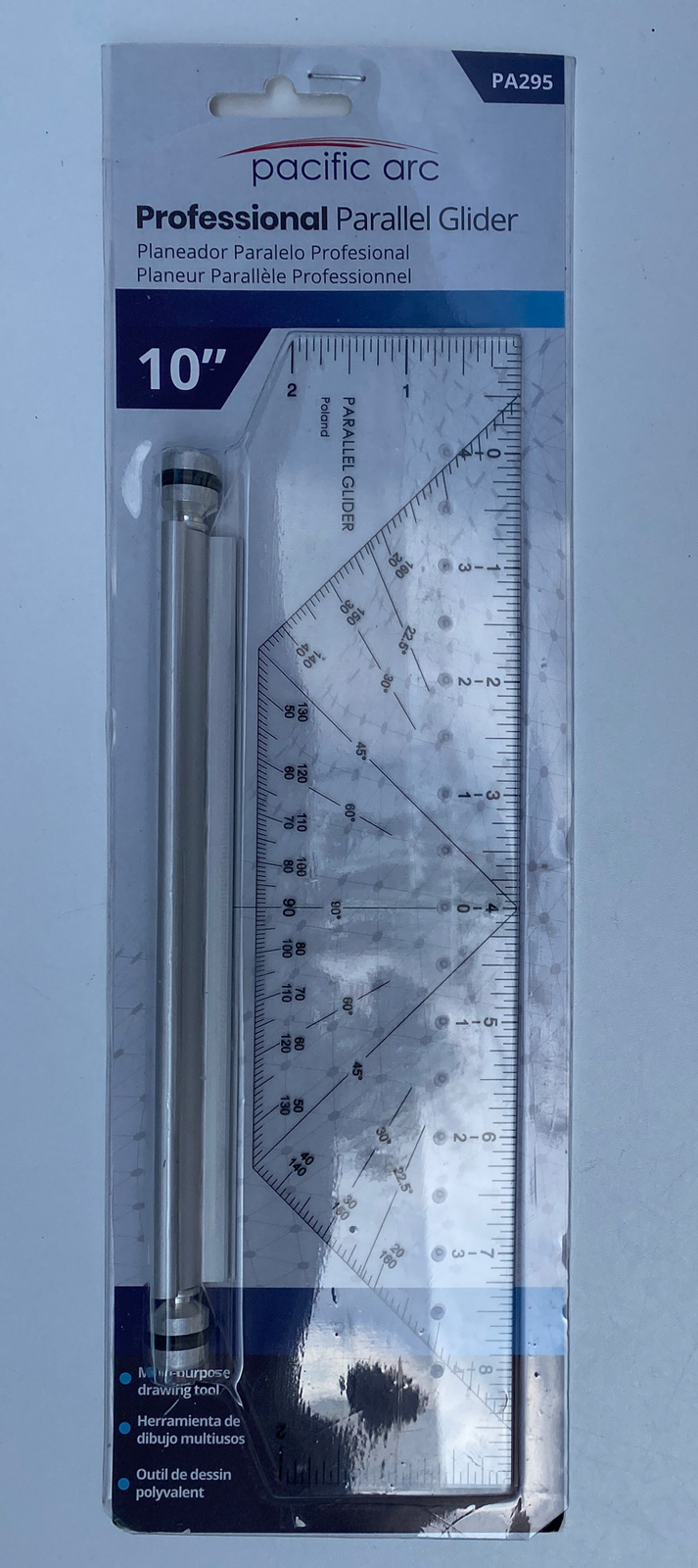 Professional Parallel Glider Rolling Ruler 10″ PA295 by Pacific Arc