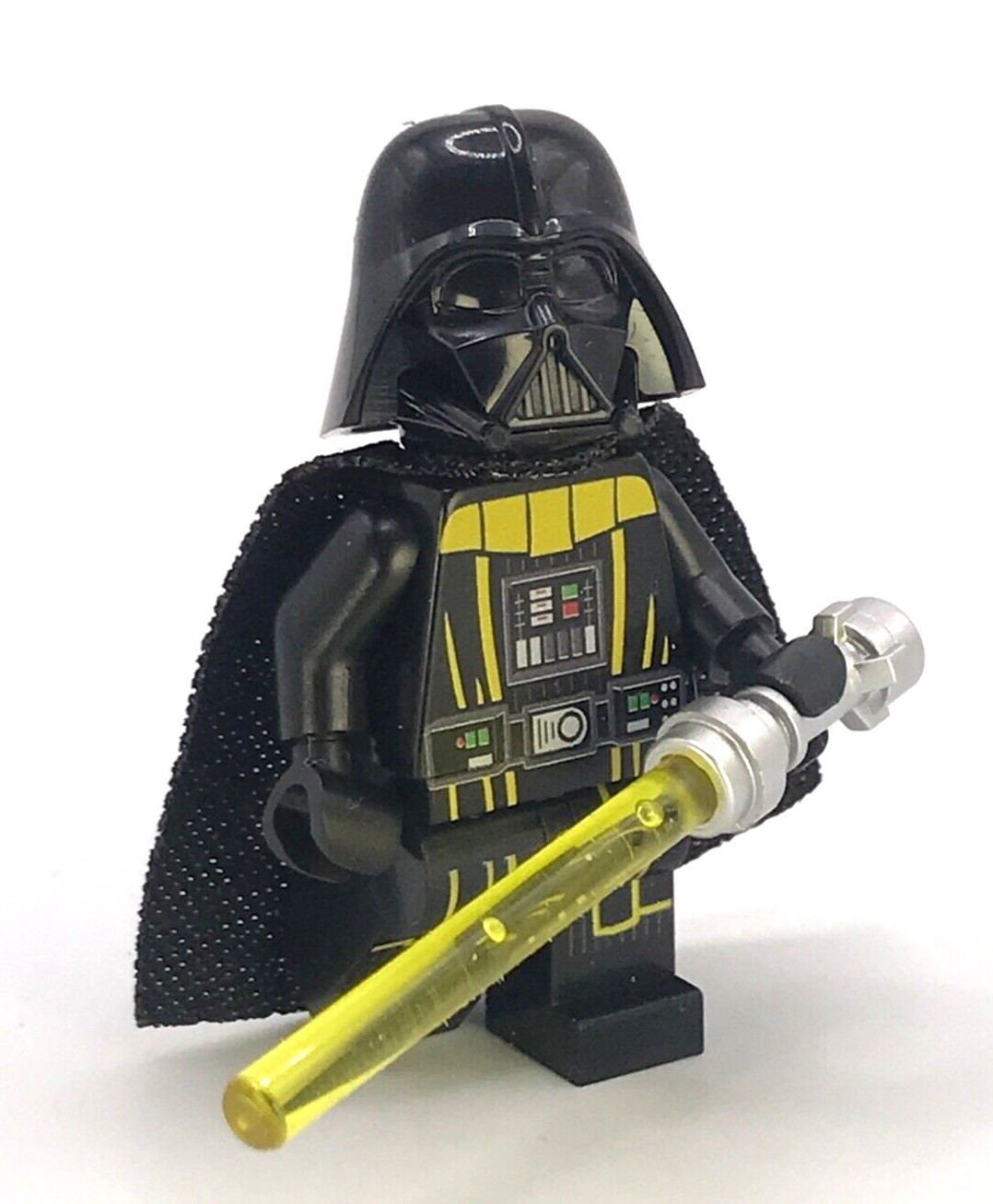 Limited Edition Custom Printed Lego Darth Vader Black and Yellow