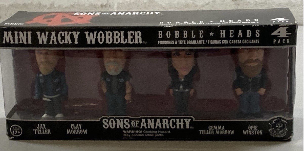 2014 Collectable Funko Sons of Anarchy Mini Wacky Wobbler 4 Pack Brand New