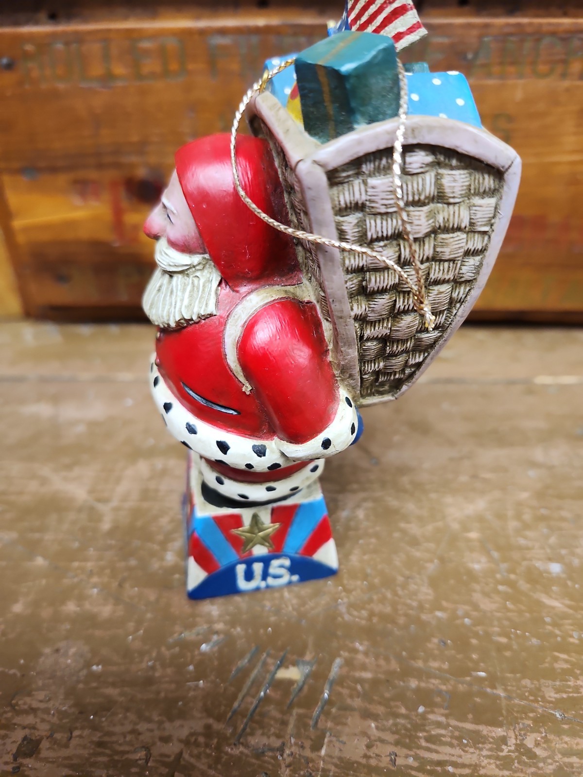 Leo Smith USA Santa Ornament Signed #10/3000 Vtg