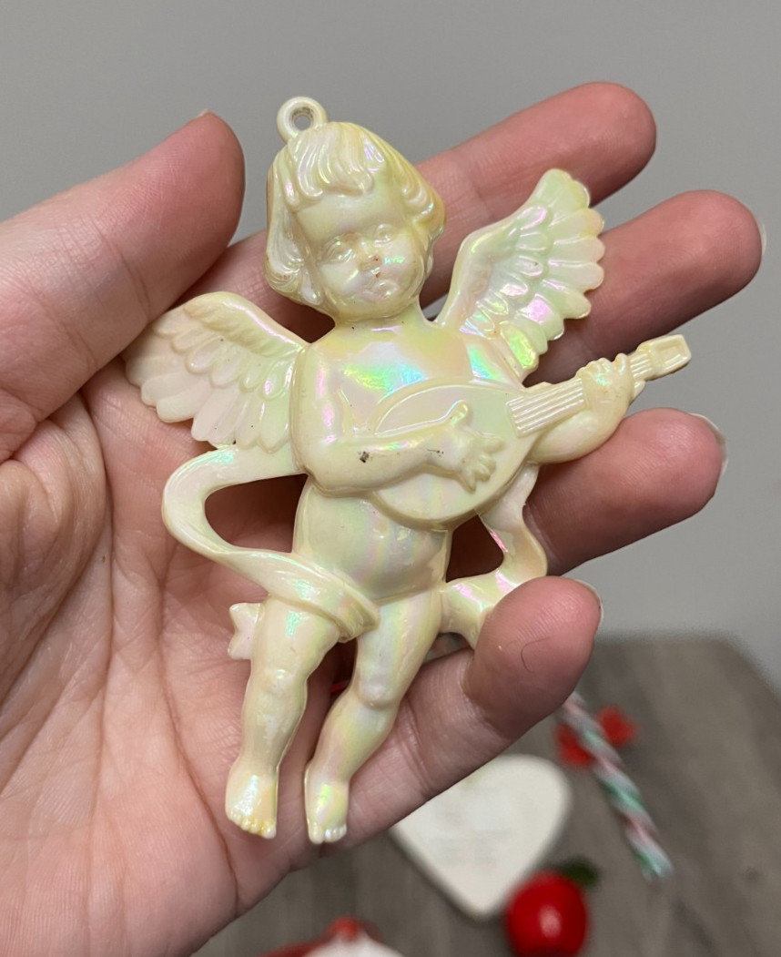 Vintage Christmas Ornaments/Figures- Various Materials and Time Periods Lot of 9