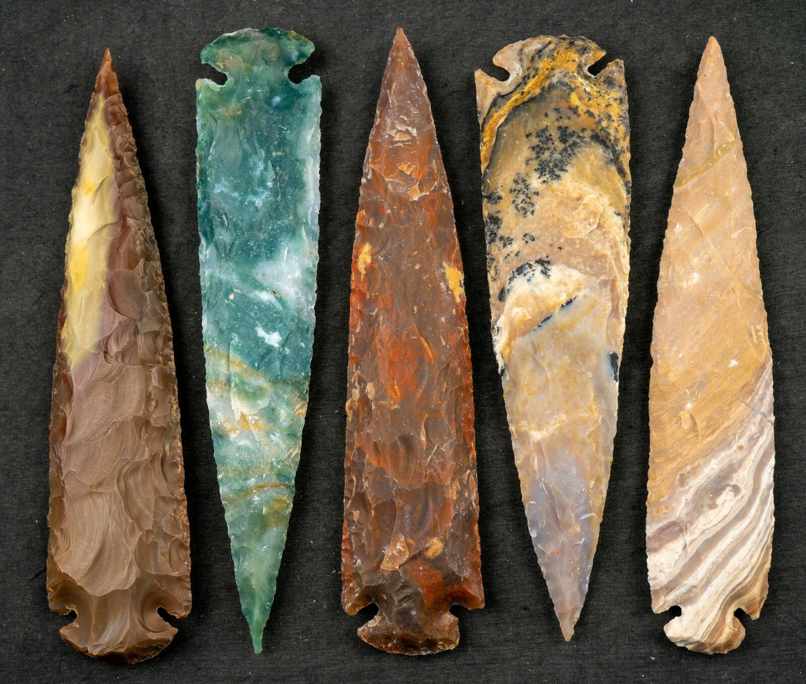 ** 8″ Flint Spearhead Arrowhead Ohio Collection Project Point Knife Blade **