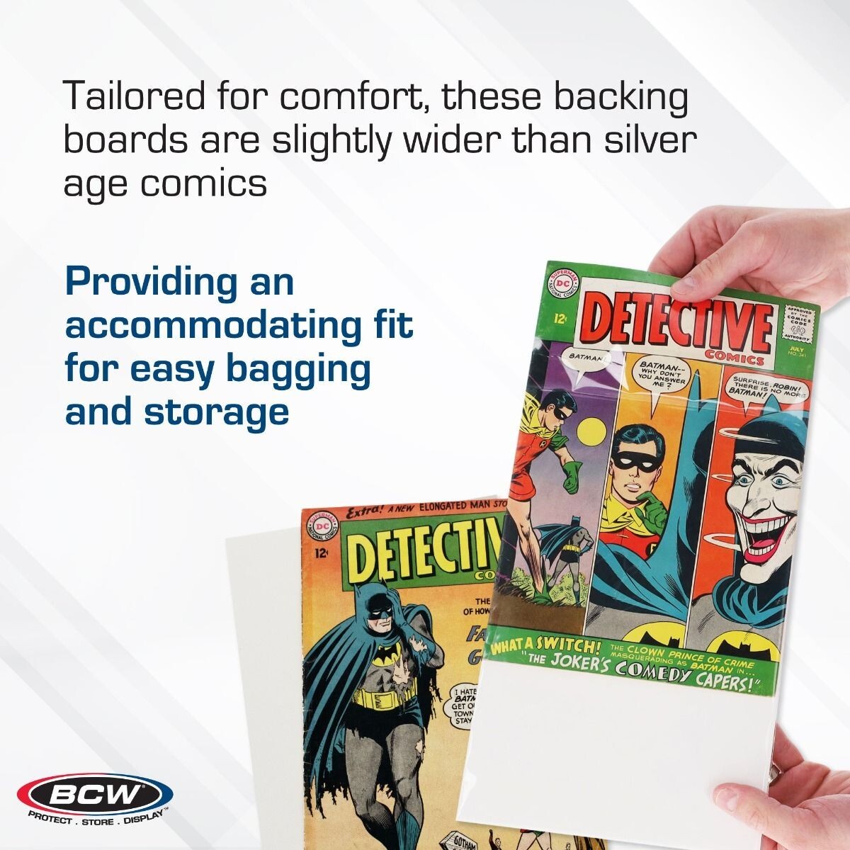 Pack of 100 BCW Silver Comic Backing Boards – Acid Free – White