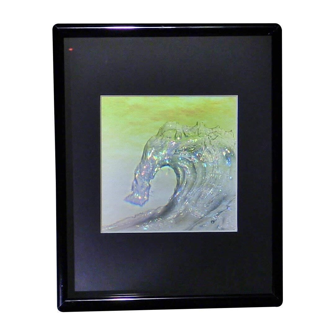 3D Wave Hologram Picture FRAMED, Collectible EMBOSSED Type Film