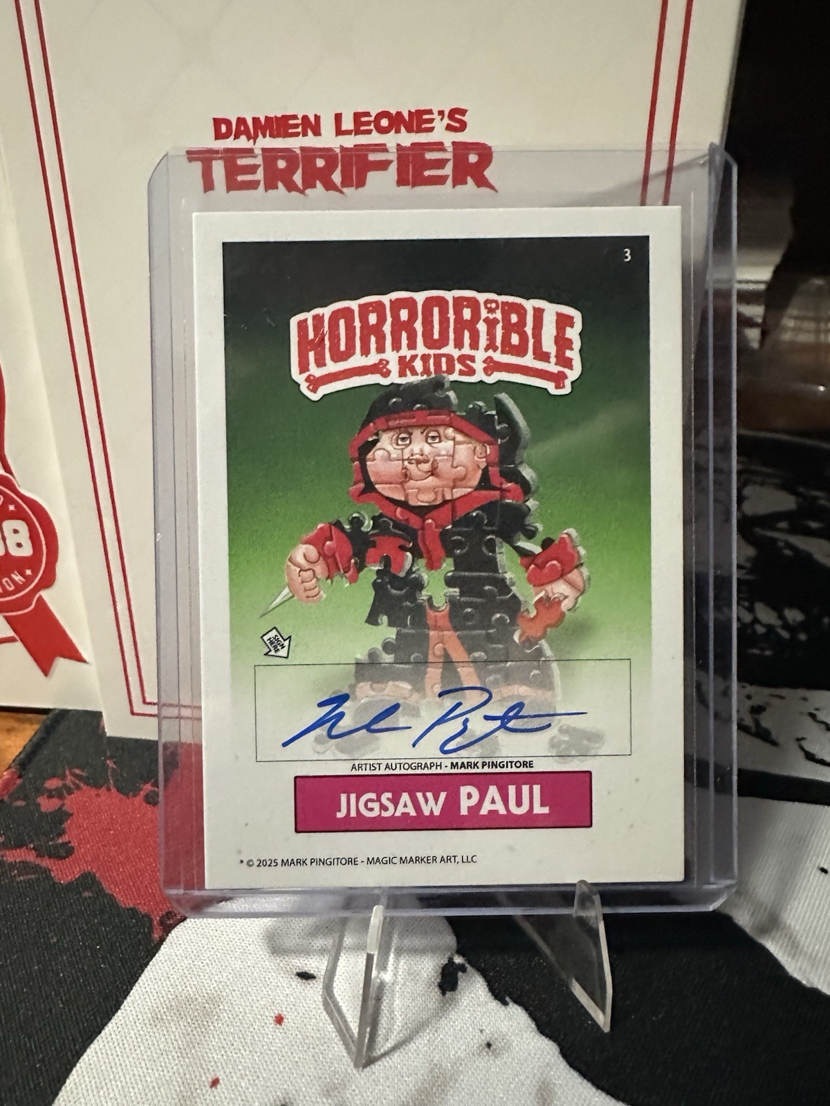 Horrible Kids Mark Pingitore Signed Jigsaw Paul Spookala Card 4/50