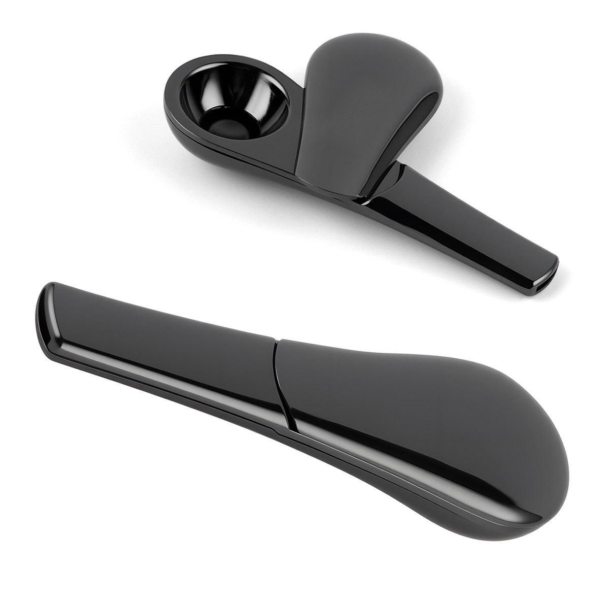 Zinc Alloy Smoking Pipe Set Detachable Easy Clean Black Gunmetal Artisan Design