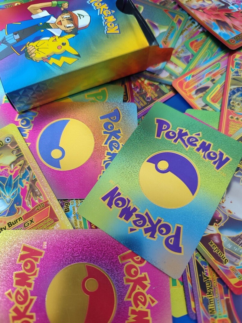 Pokemon 55Pcs Card Foil Iridescent PACK CARDS TCG GX Vmax GX Card Charizard Rare
