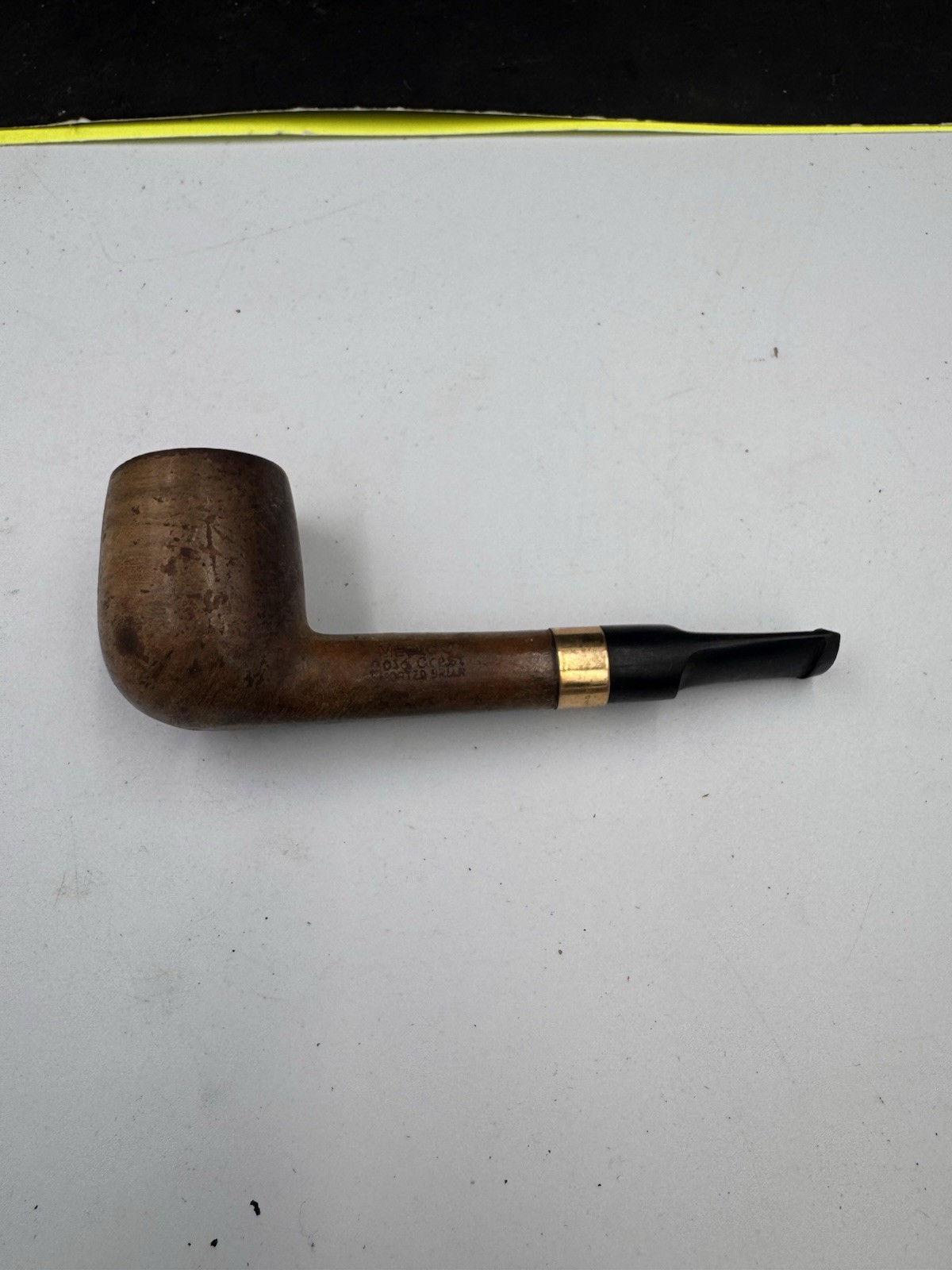 Vtg Estate Pipe Medico Gold Crest 1/30 14k RGP Imported Briar 64