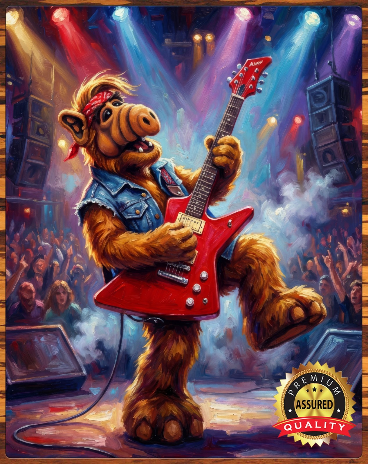 ALF – Rockstar – Limited Tribute Art Metal Sign (11×14) – Signed by Artist