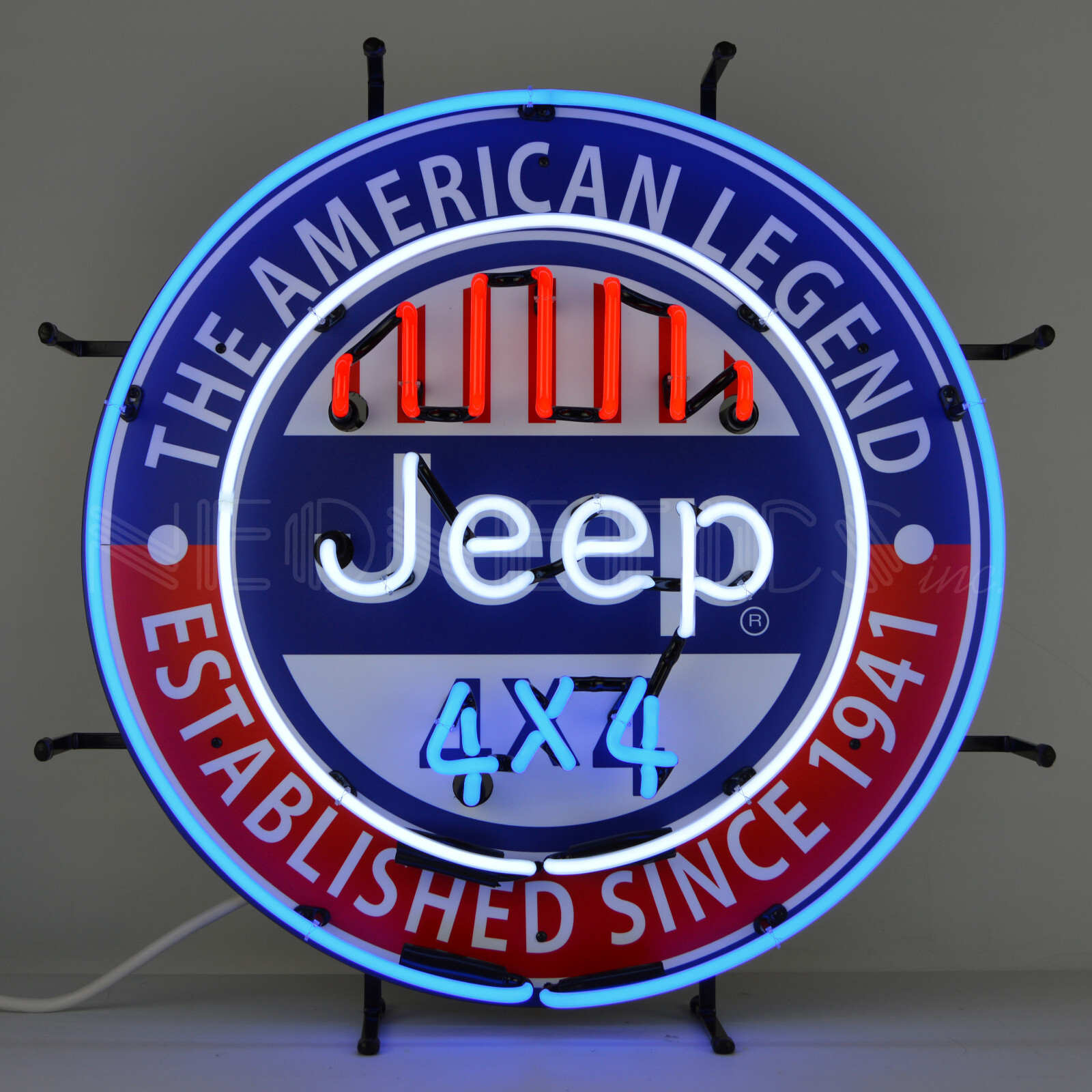 Jeep Neon sign 4×4 Garage wall lamp light Wrangler Gladiator 2025 CJ-6 Rubicon