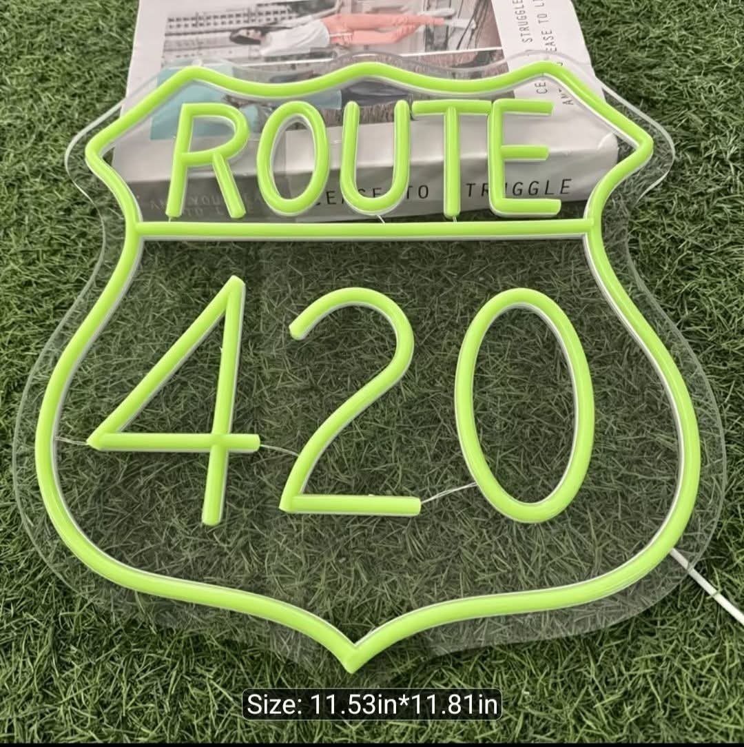 Route 420 LED Light Sign Eco friendly in stock