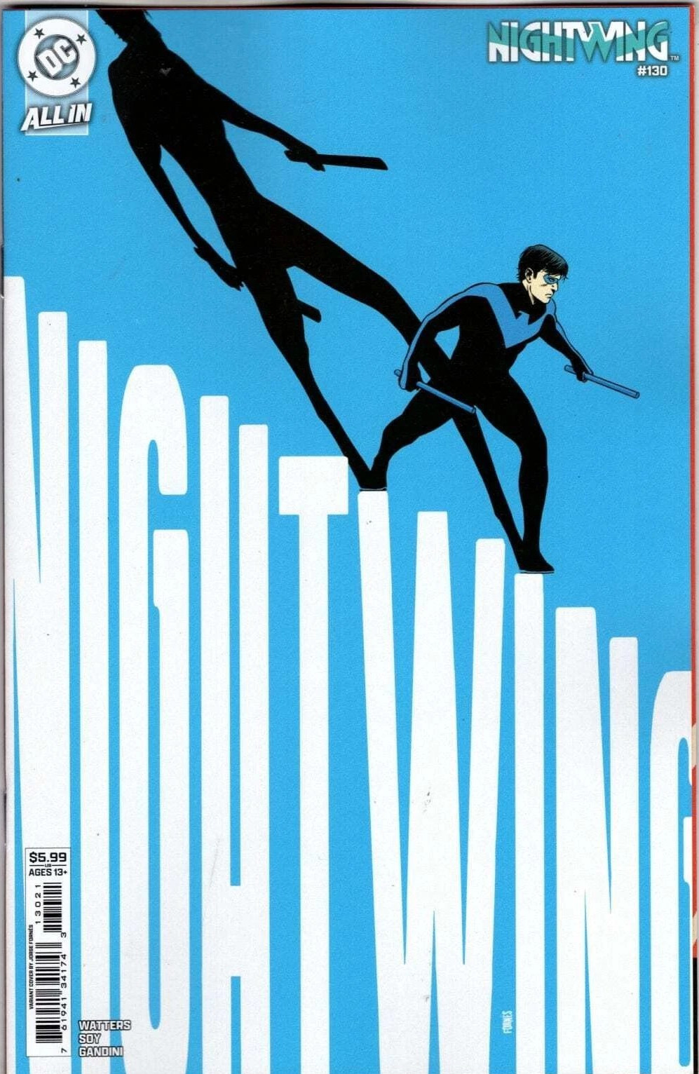 Nightwing Comic 130 First Print Cover B Jorge Fornes Variant 2025 Dan Watters DC