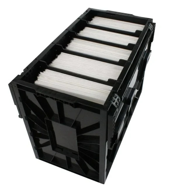(5ct) BCW BLACK Short Comic Book Bin Heavy Duty Acid Free Plastic Stackable Box