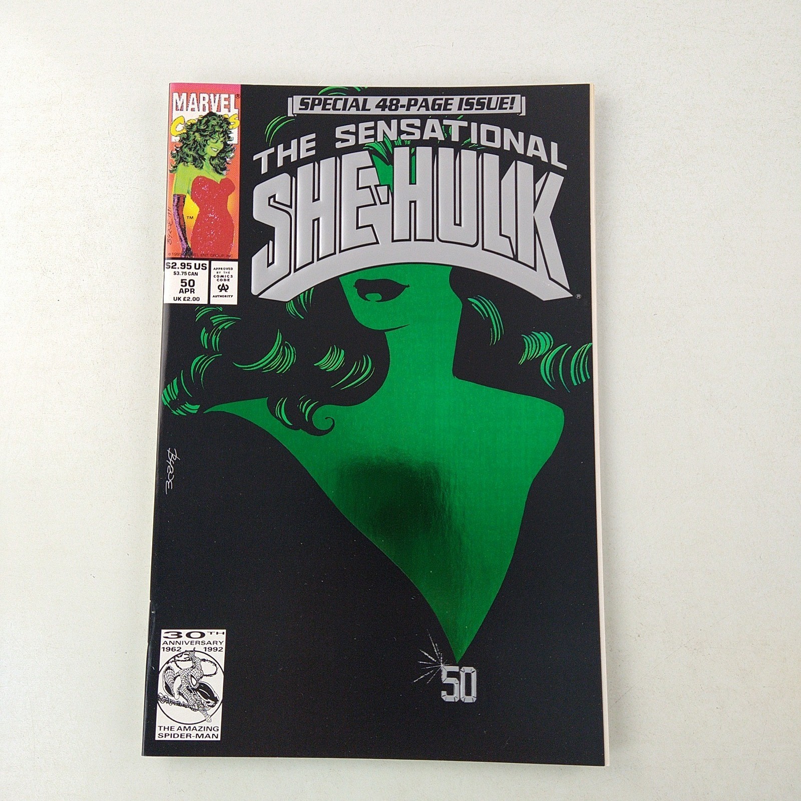 The Sensational She-Hulk #50 NM John Byrne Green Foil Cover 1993 Marvel Comics