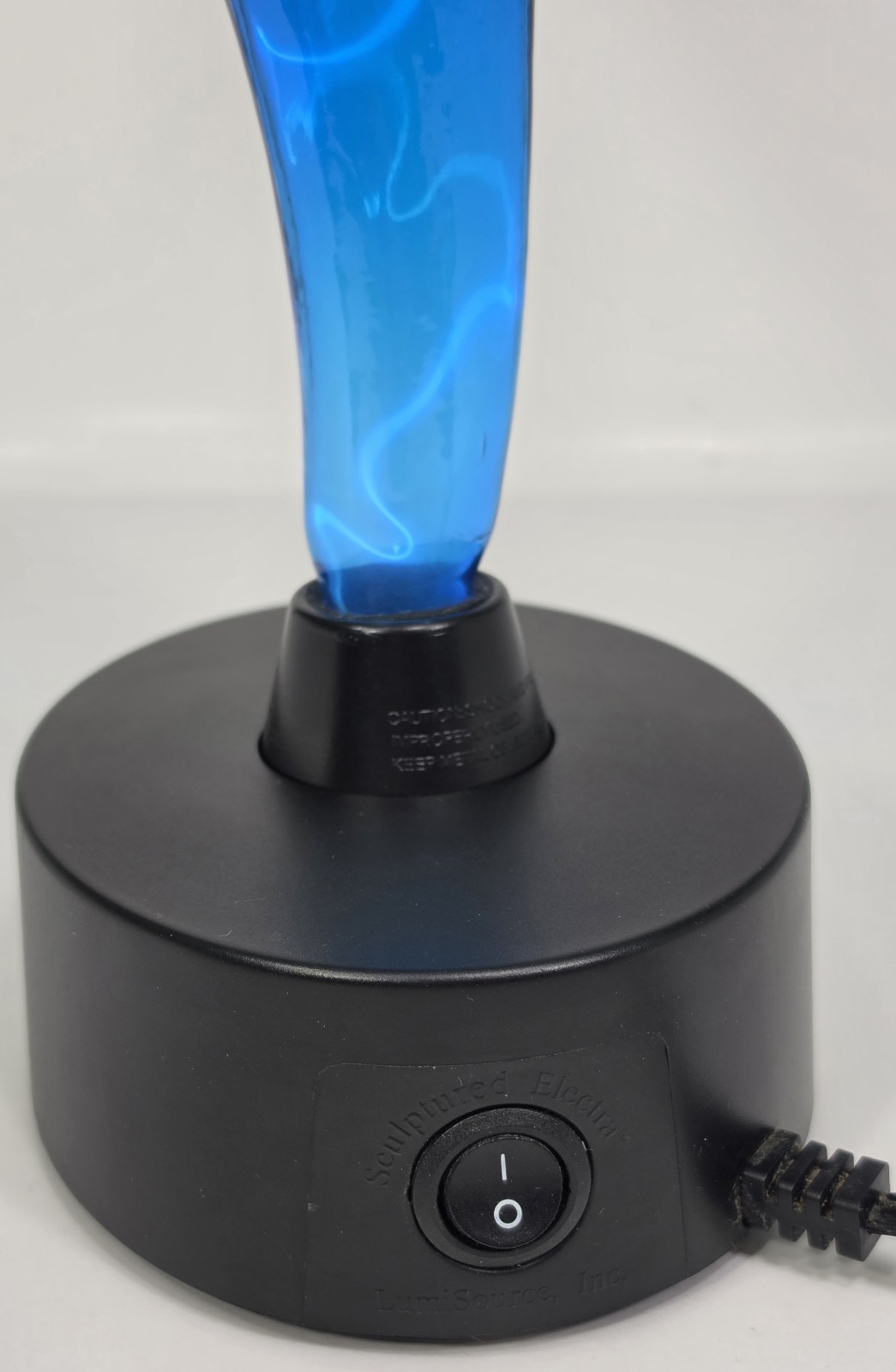 Vtg LumiSource Blue Dolphin Electra Plasma Lamp 12″ Y2K Retro Light