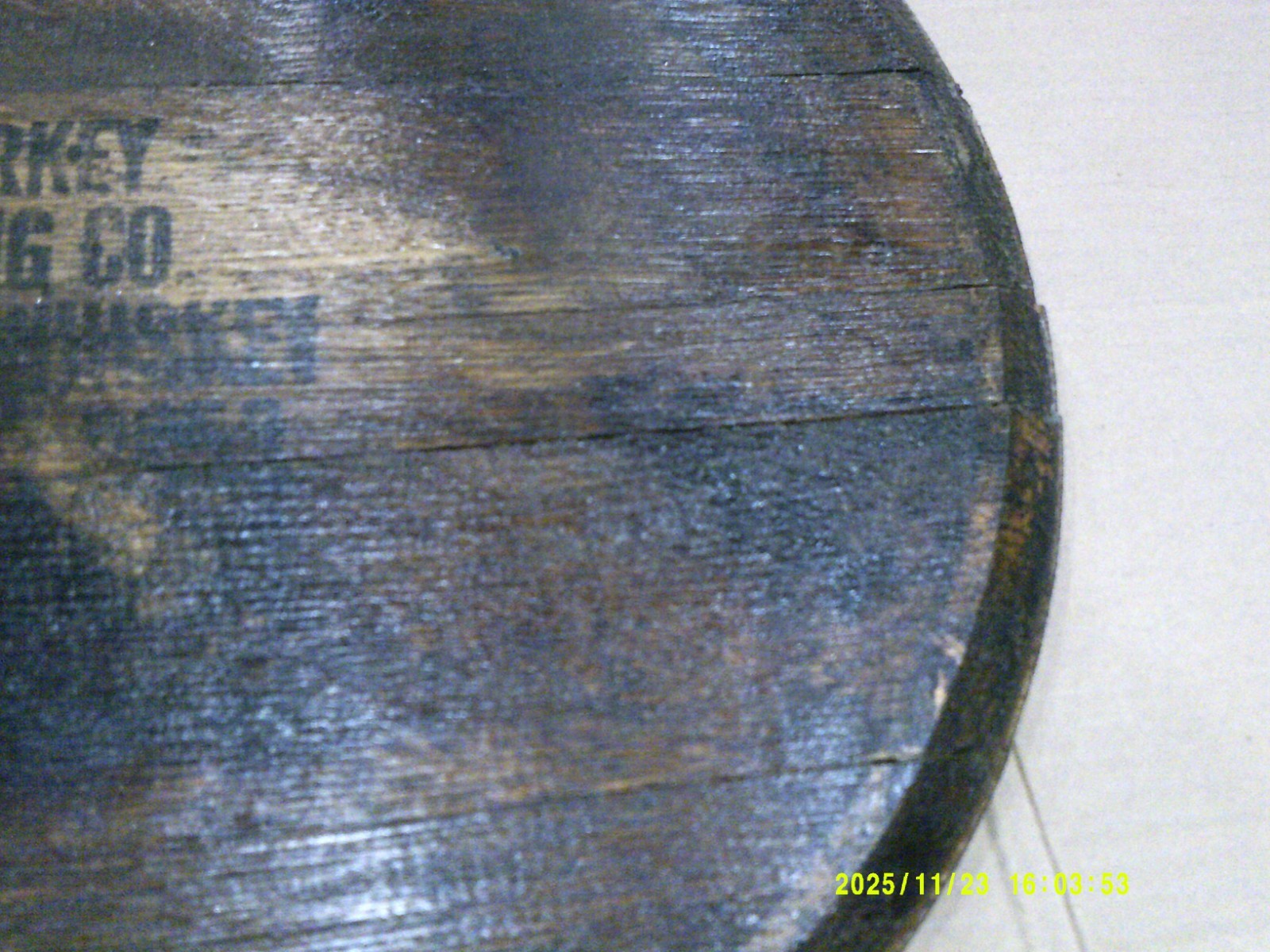 Whiskey Barrel Wild Turkey Authentic Bourbon Head/Top/Lid/End Oak Used