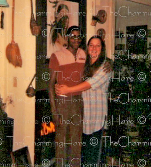 Vintage Photo Interracial Couple Hugging Indoors 1970s Home Decor Snapshot