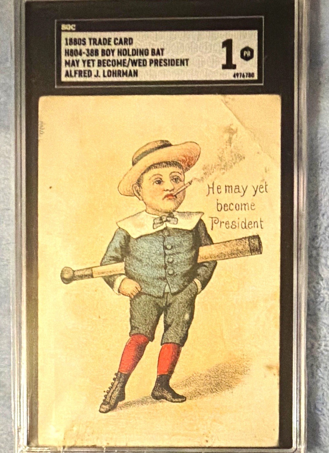 1880’Alfred J. Lohrman Eagle Clothing Hall 1880s Victorian Trade Card SGC 1