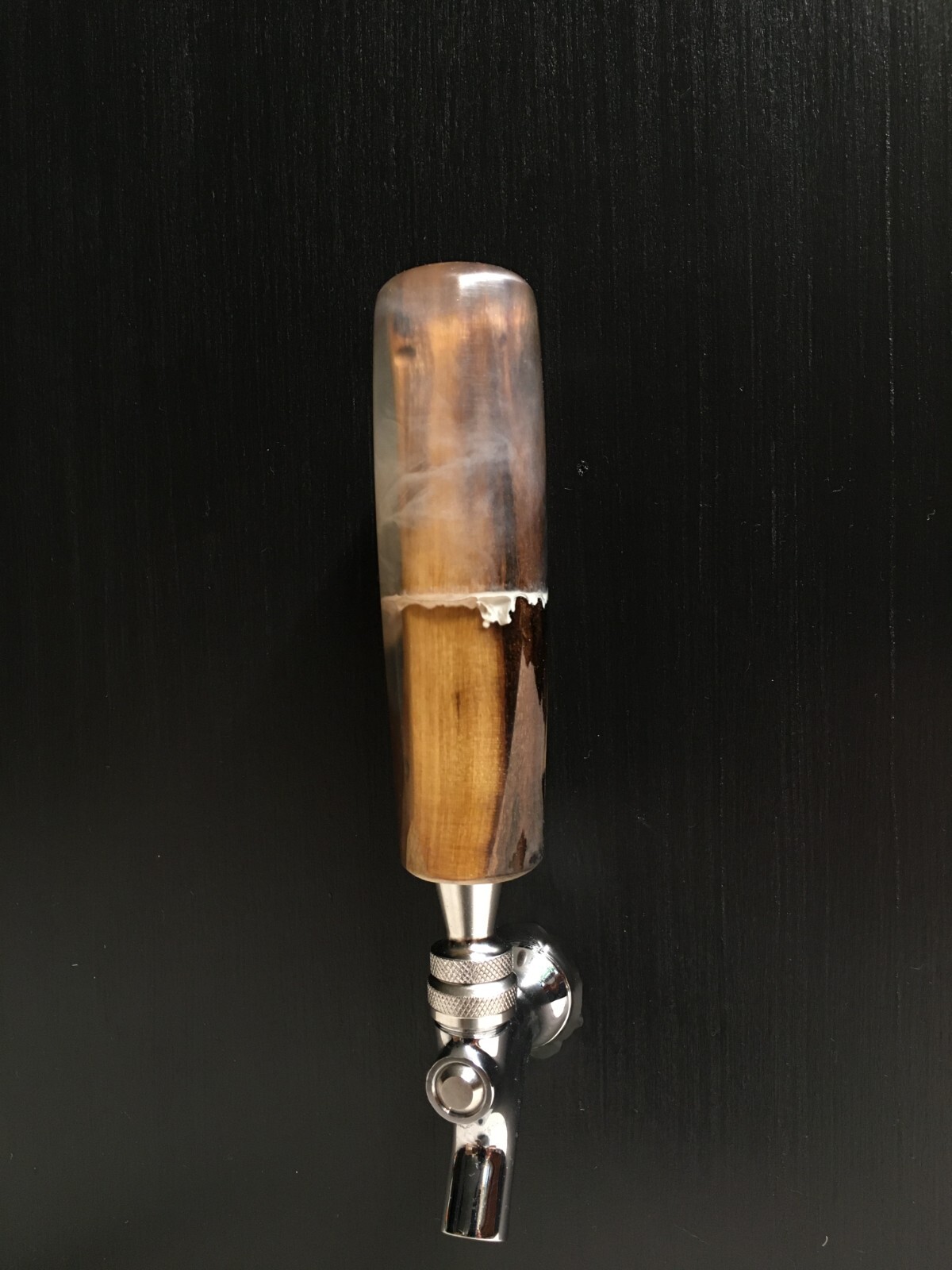 Wood Beer Tap Handle Epoxy Resin Black Walnut Handmade Keg Unique One Of A Kind