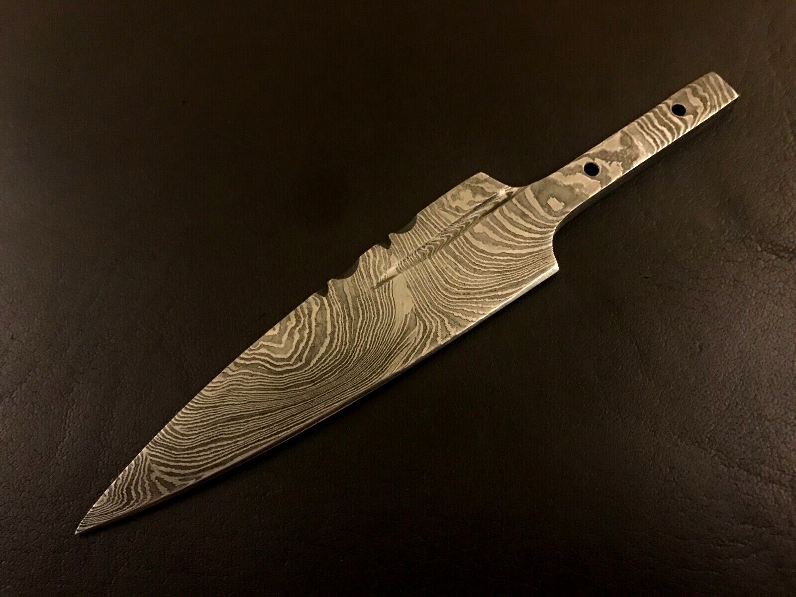 Handmade Knife Blade-Sgian Dubh-Damascus Steel Heat treated Blank-Hidden Tang-B6