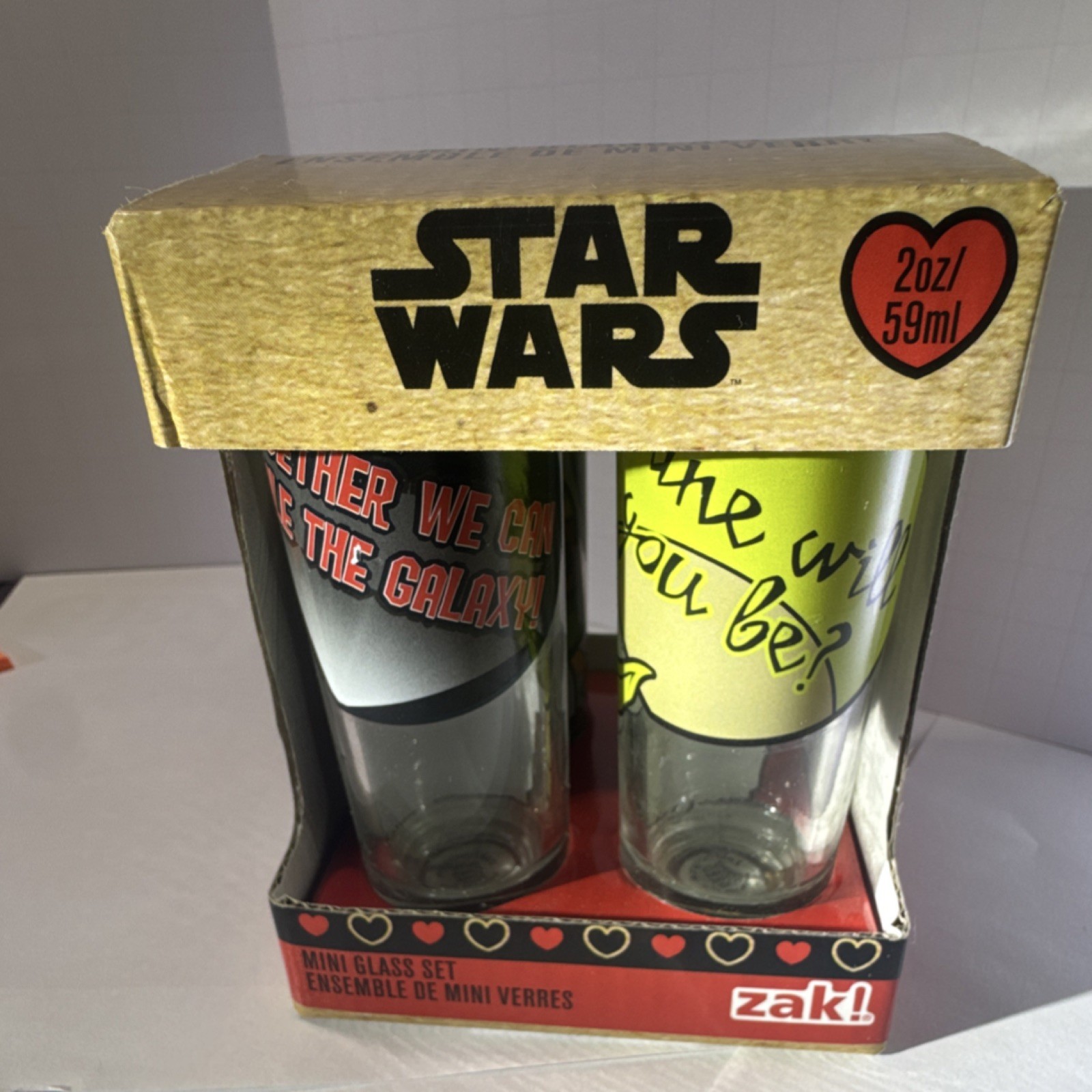 Zak Star Wars Shot Glass Set 4pcs 2oz 59ml Multicolor Glass Collectible