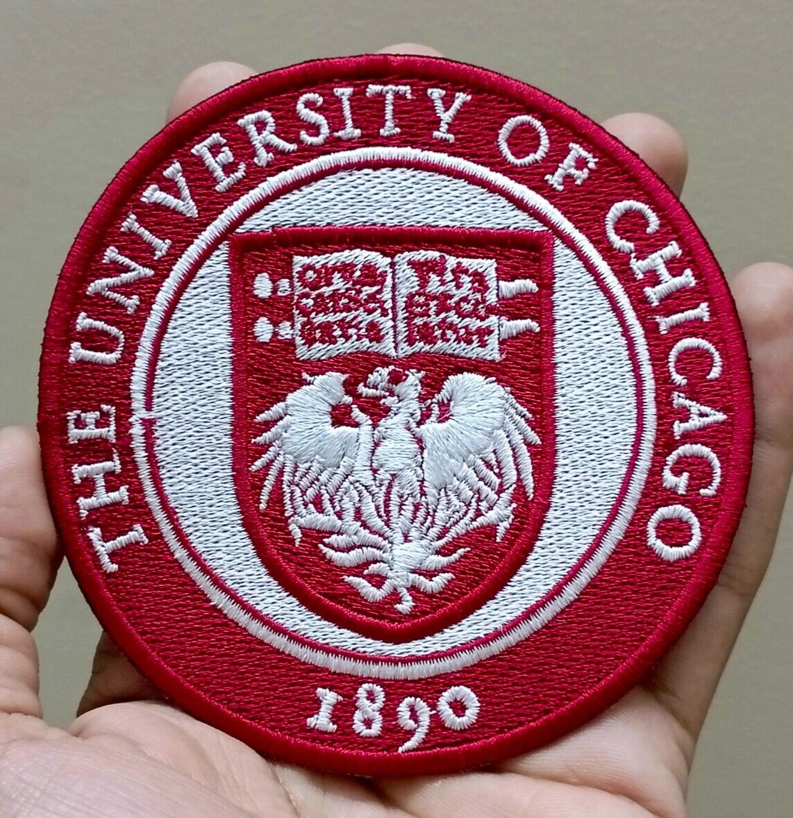 University Of Chicago Logo Iron On Patch-Sew On Patch – Embroidered Patch 4″x4″