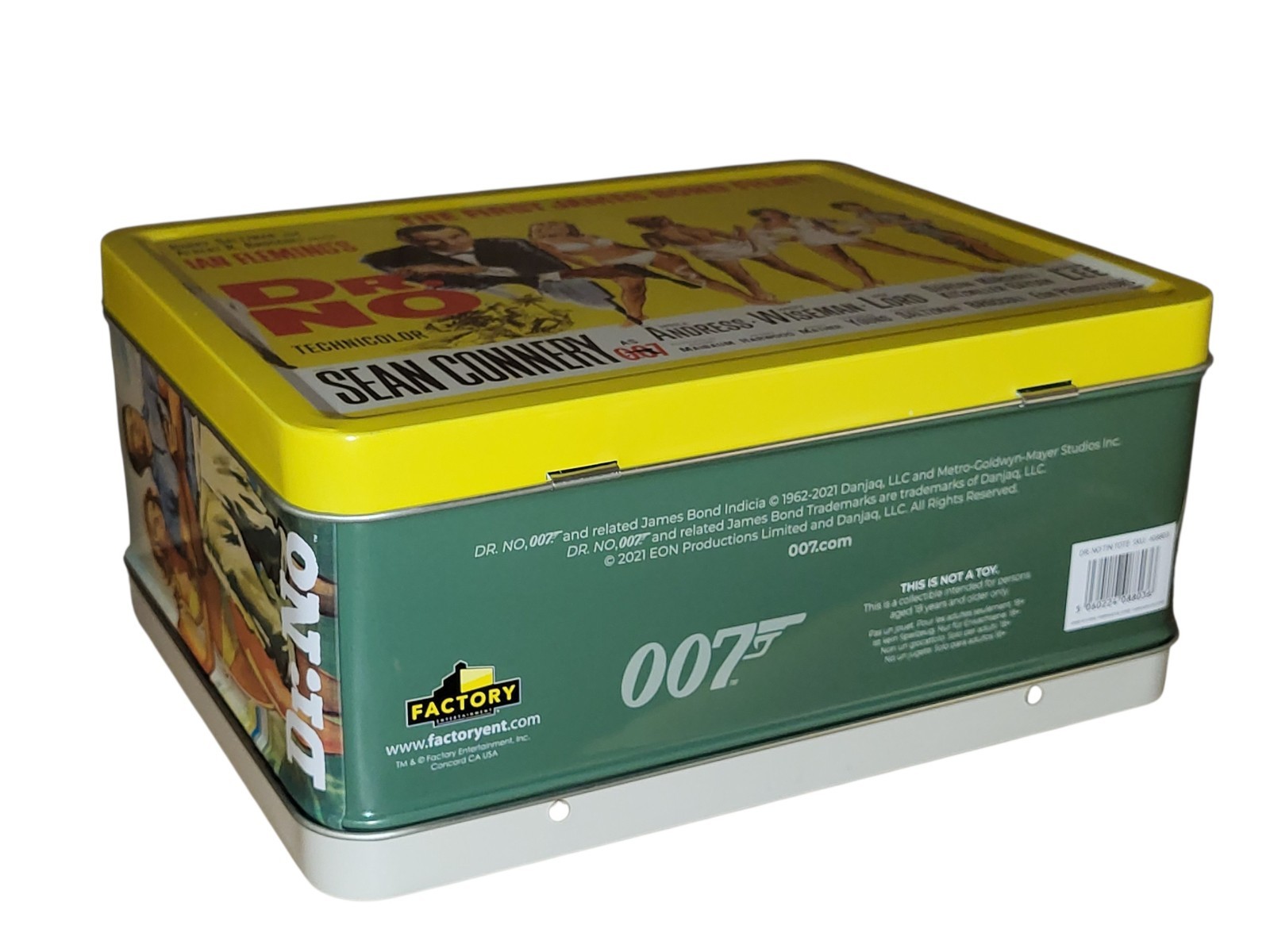 Factory Entertainment “Dr No” James Bond 007 Full Size Metal Tin Tote Lunch Box