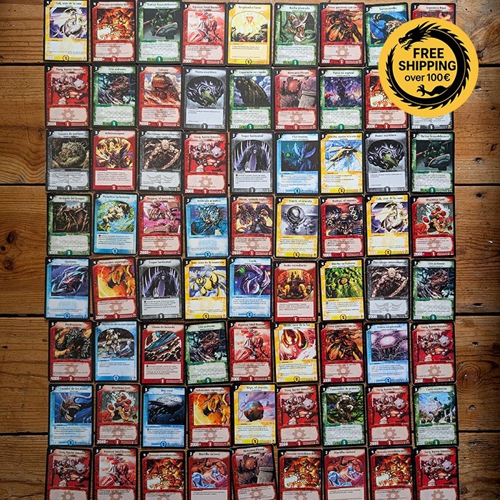 Lot SP 504 – 70 Duel Masters Cards Spanish collection dm7 Rare