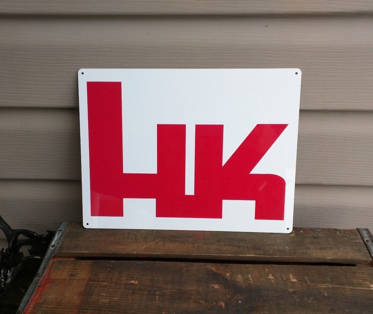 HK H&K Heckler Koch Metal Sign Gun Dealer Firearms Store 9×12 50096
