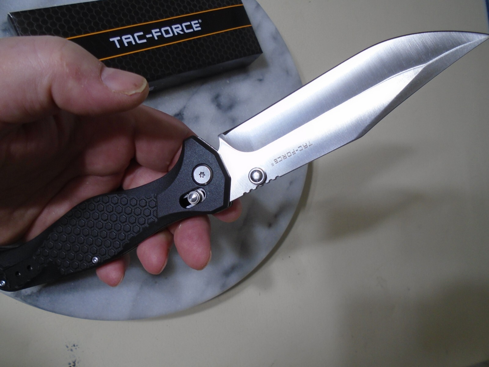Tac-Force Ball Bearing Pivot Axis Lock Large Pocket Knife Folder TF-1046 Black