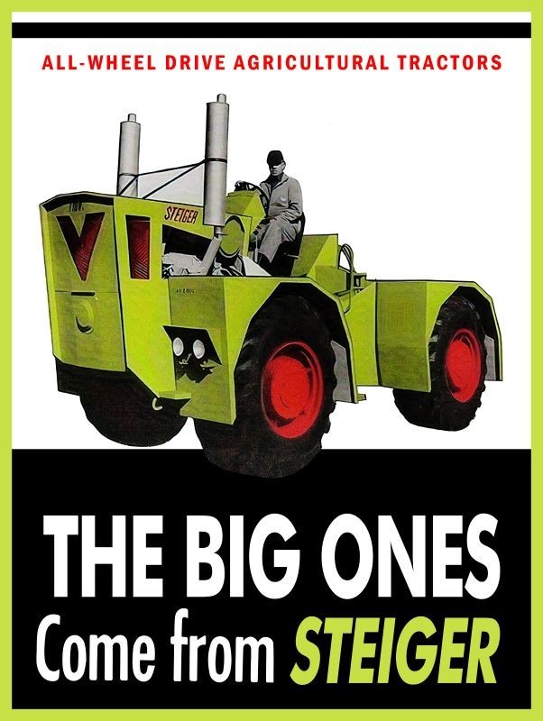 Steiger All Wheel Drive Tractors – THE BIG ONES! NEW METAL SIGN: 12×16″