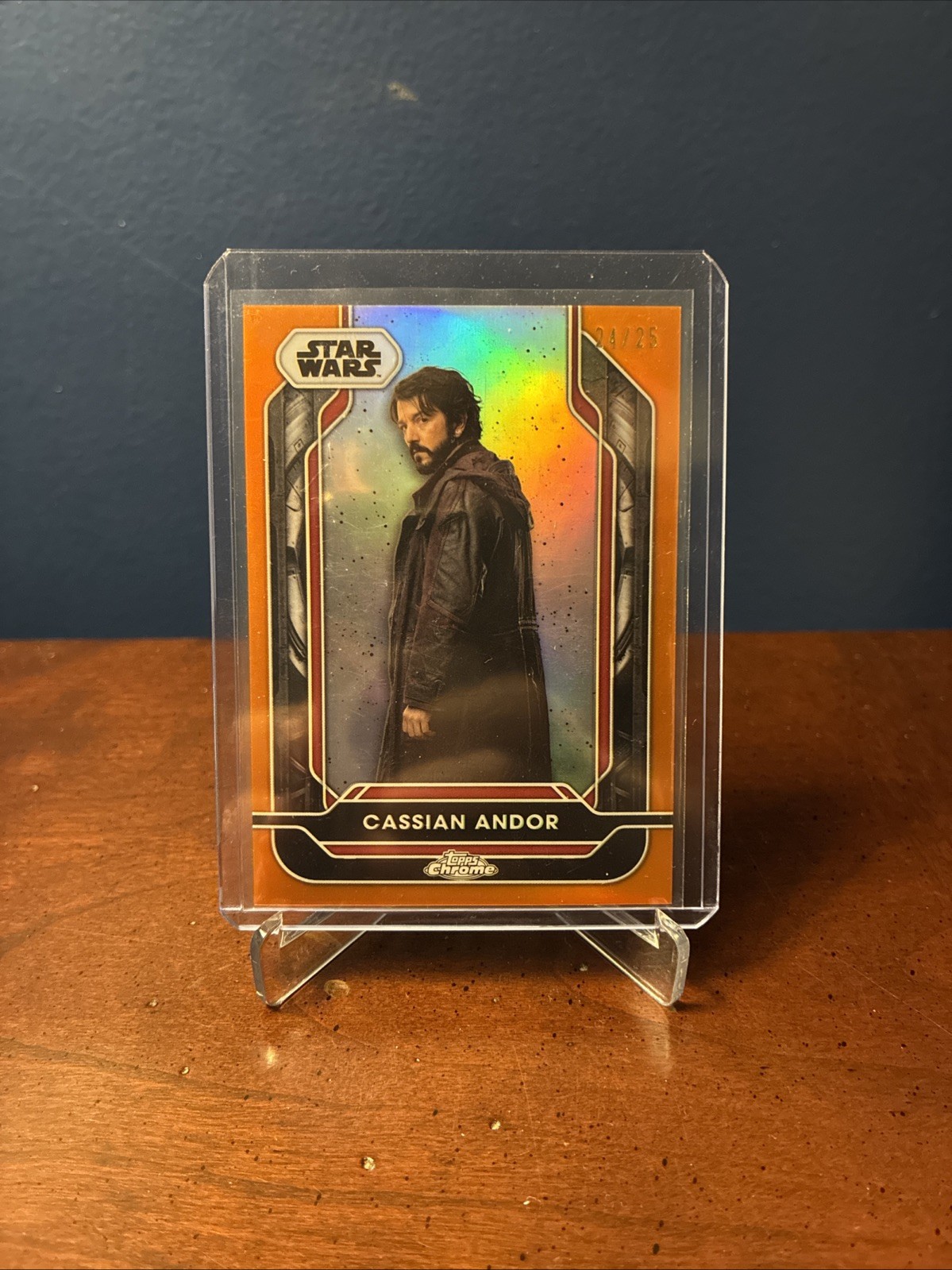 2024 Topps Star Wars Costco Chrome Cassian Andor Orange Refractor 24/25
