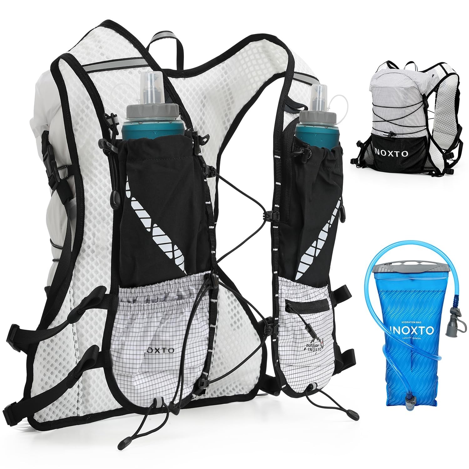 Running Hydration Vest Backpack, Lightweight Water Backpack with 1.6L Water B…