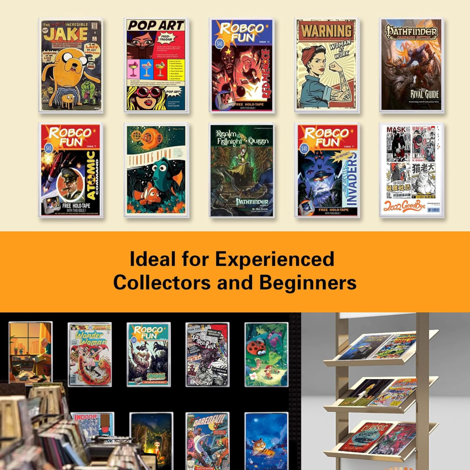 20 Comic Book Top Loaders Protector Hard Case Sleeve Top load Holder for Golden