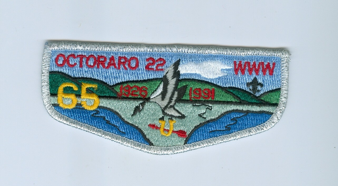OA Lodge 22 Octoraro 65th anniversary Ordeal flap jp
