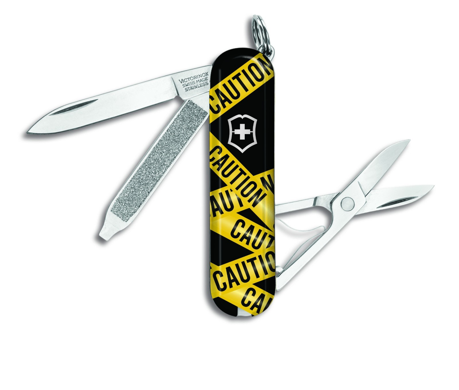 Victorinox Swiss Army YELLOW CAUTION TAPE CLASSIC SD Knife Knives Multi Tool