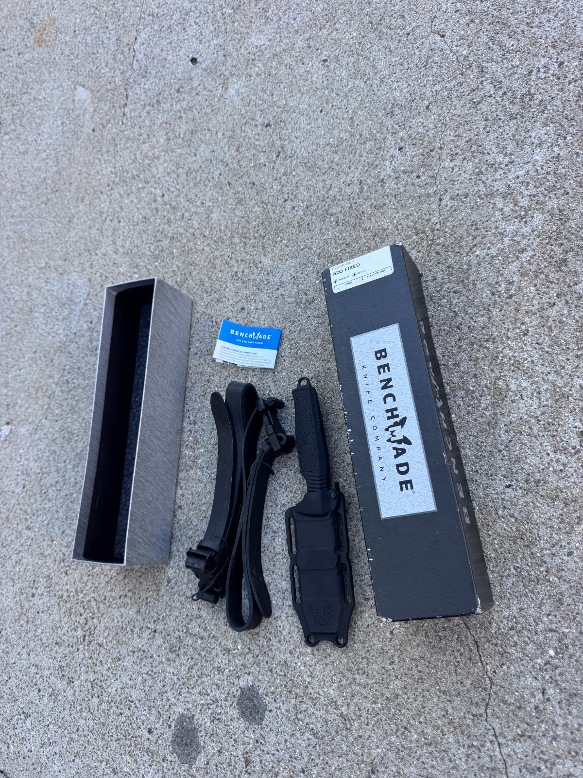Benchmade H2O Fixed Blade Knife 3.5″ Partially Serrated Blunt Point 112SBK-BLK