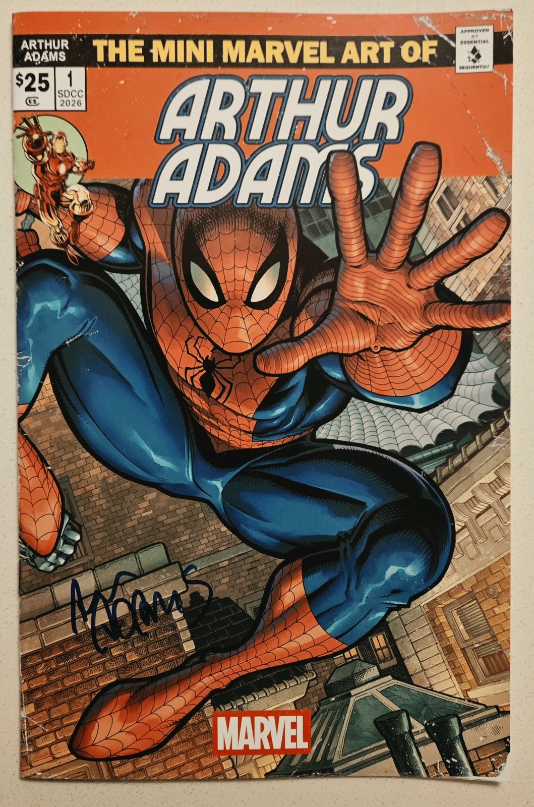 SDCC 2026 ARTHUR ADAMS Art Book SKETCHBOOK Mini Marvel LIMITED 500 Spider-Man