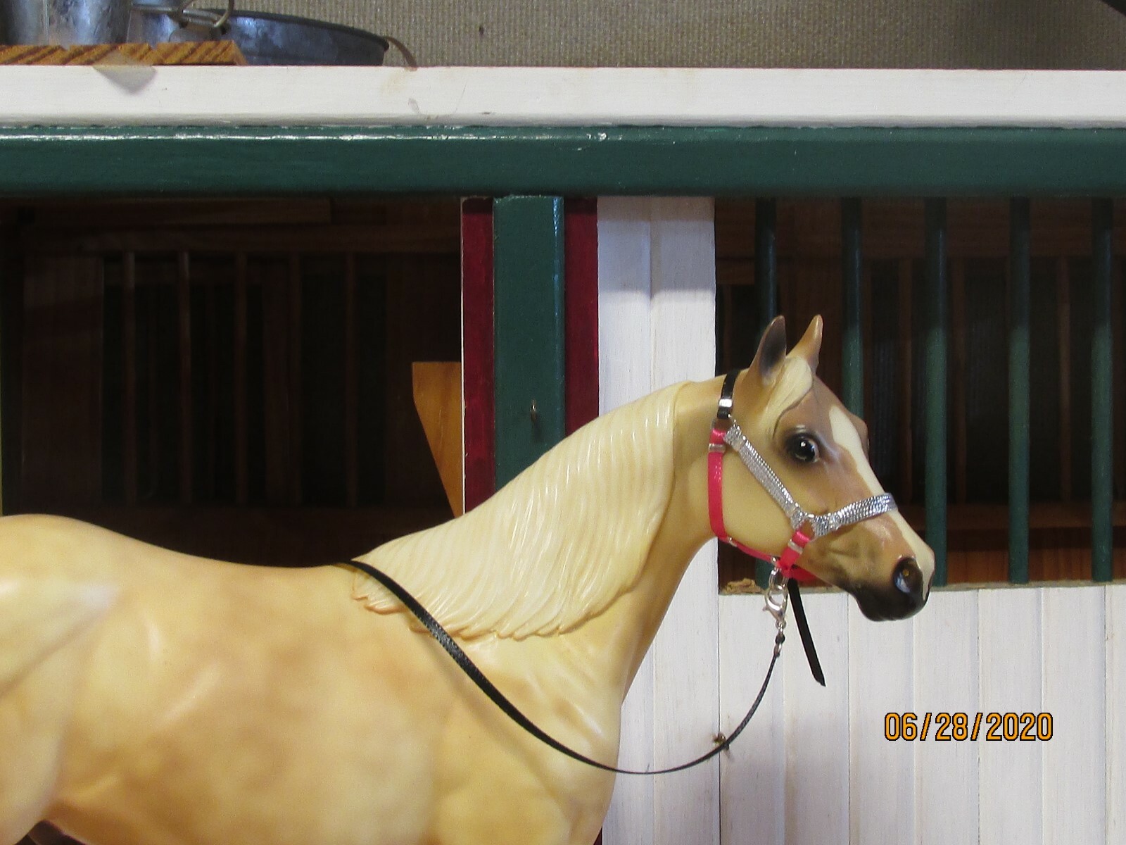 Jaapi FUN! Hot pink, Silver & Black Halter – fit Breyer traditional model horses
