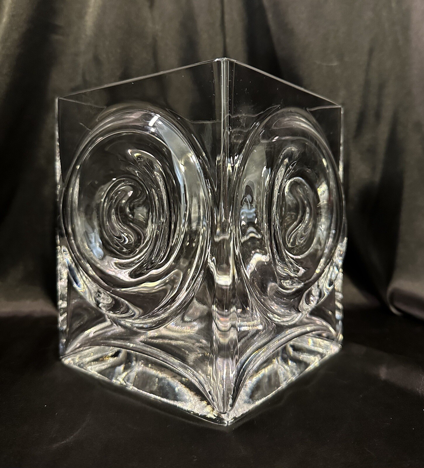 Denizli Bullseye Clear Glass Ice Bucket, Handmade In Turkey