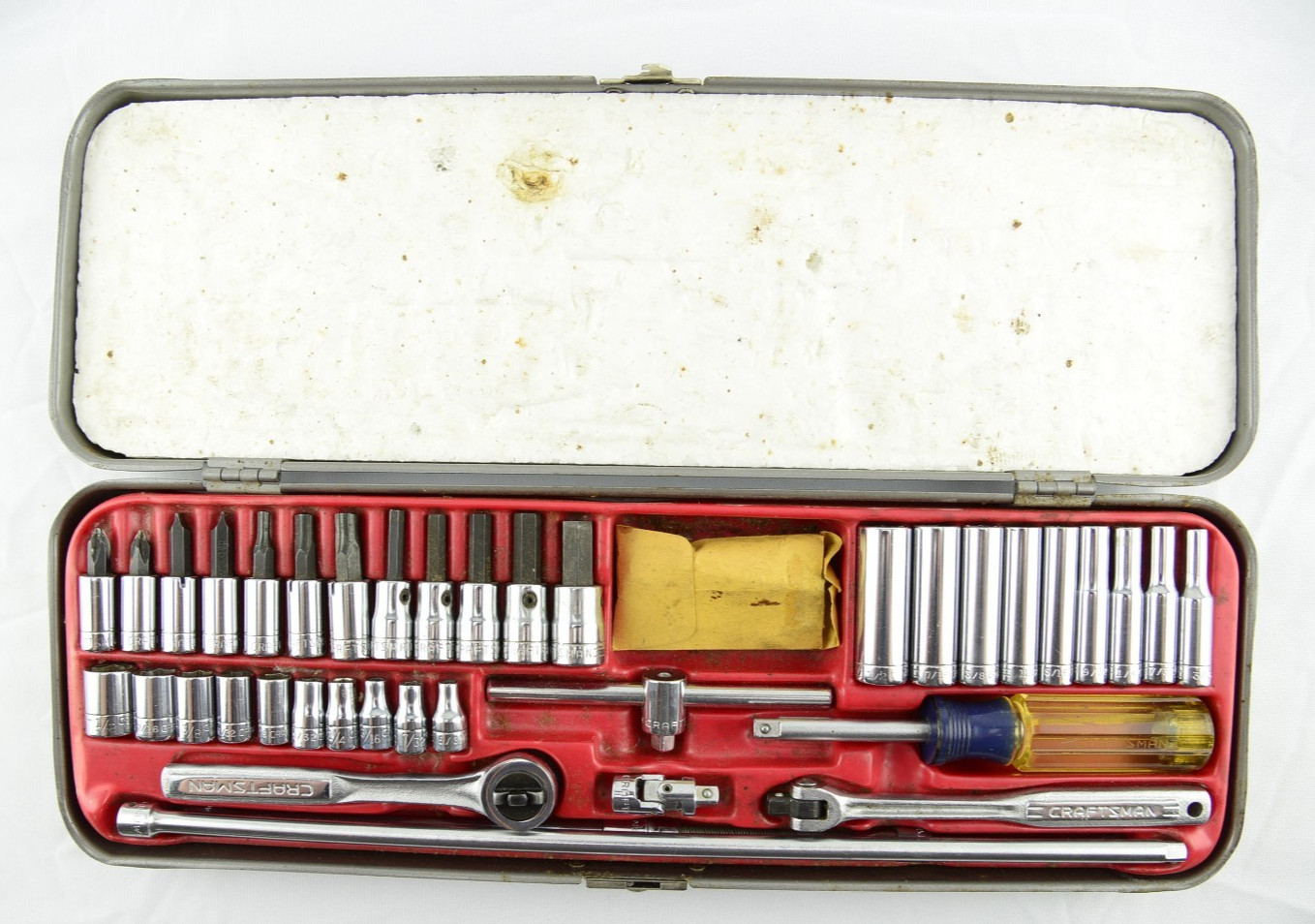 Vintage Craftsman 41 Piece 1/4″ Inch Drive Socket Set w/ Steel Case
