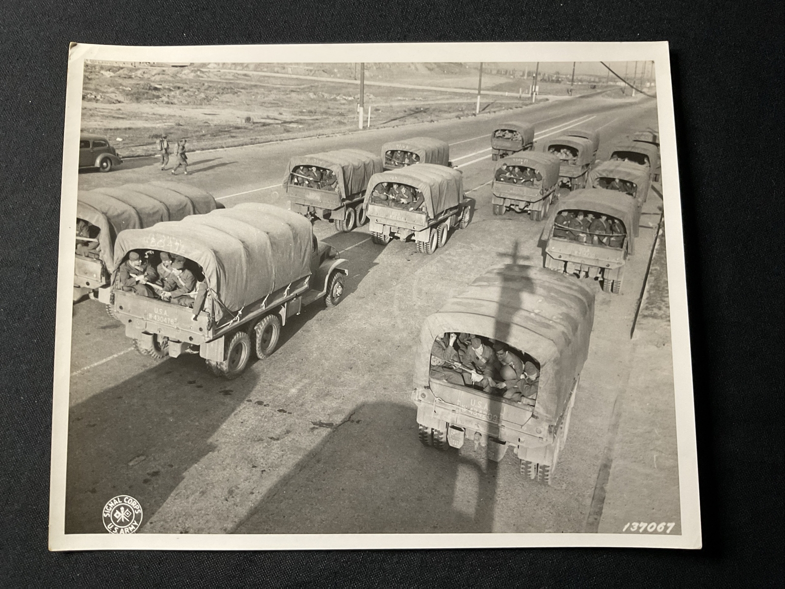 Original WWII Companies 1-16 SS PRESIDENT POLK EMBARKATION Signal Corps Photo