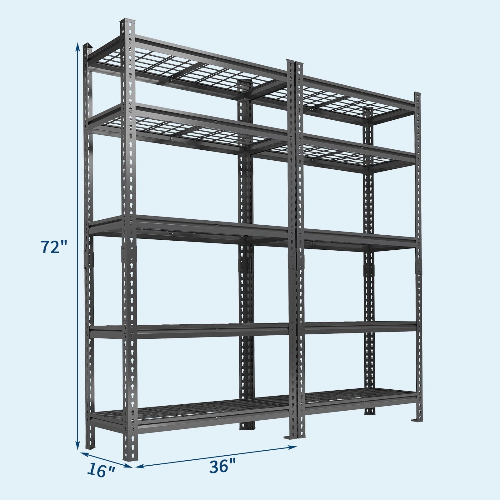 Garvee Garage Shelving 2200 Lbs Storage Shelves Adjustable Metal Shelving Unit