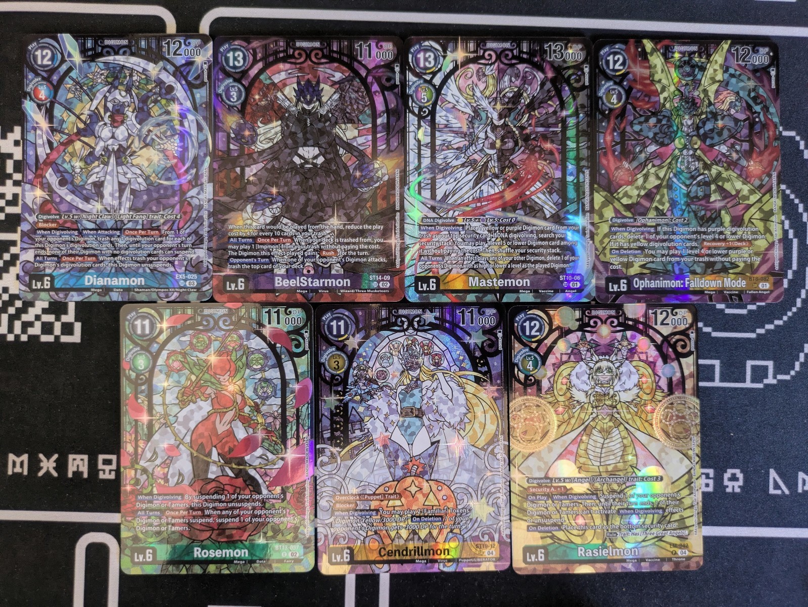 Digimon Premium Heroines Stained Glass Set Alternate Art mastemon Beelstarmon