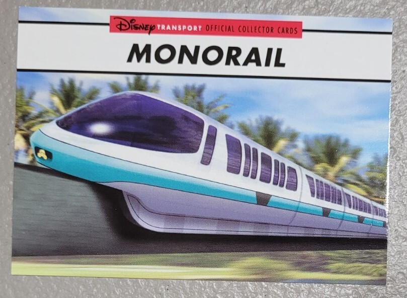 DISNEY World Monorail Transportation Transport Card 0123 Unnumbered 2023