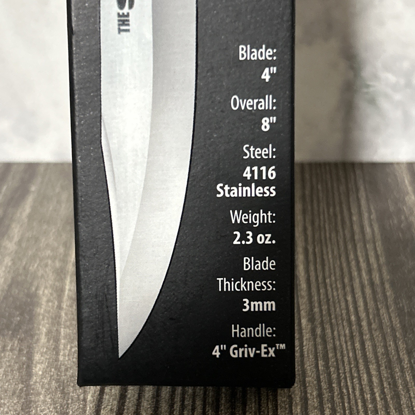 Cold Steel Bowie Spike Fixed Knife 4″ Full Tang 4116 Steel Blade Griv-Ex Handle