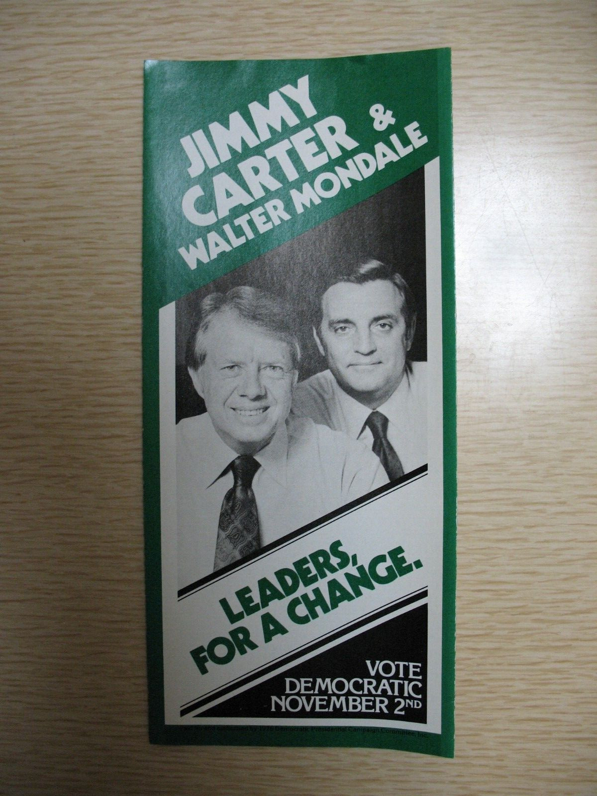 Jimmy Carter & Walter Mondale Political Pamphlet/Brochure/Flyer