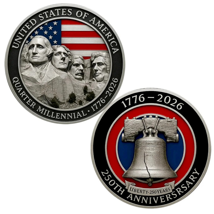 United States 250 Anniversary Challenge Coin Commemorative US 1-pc am